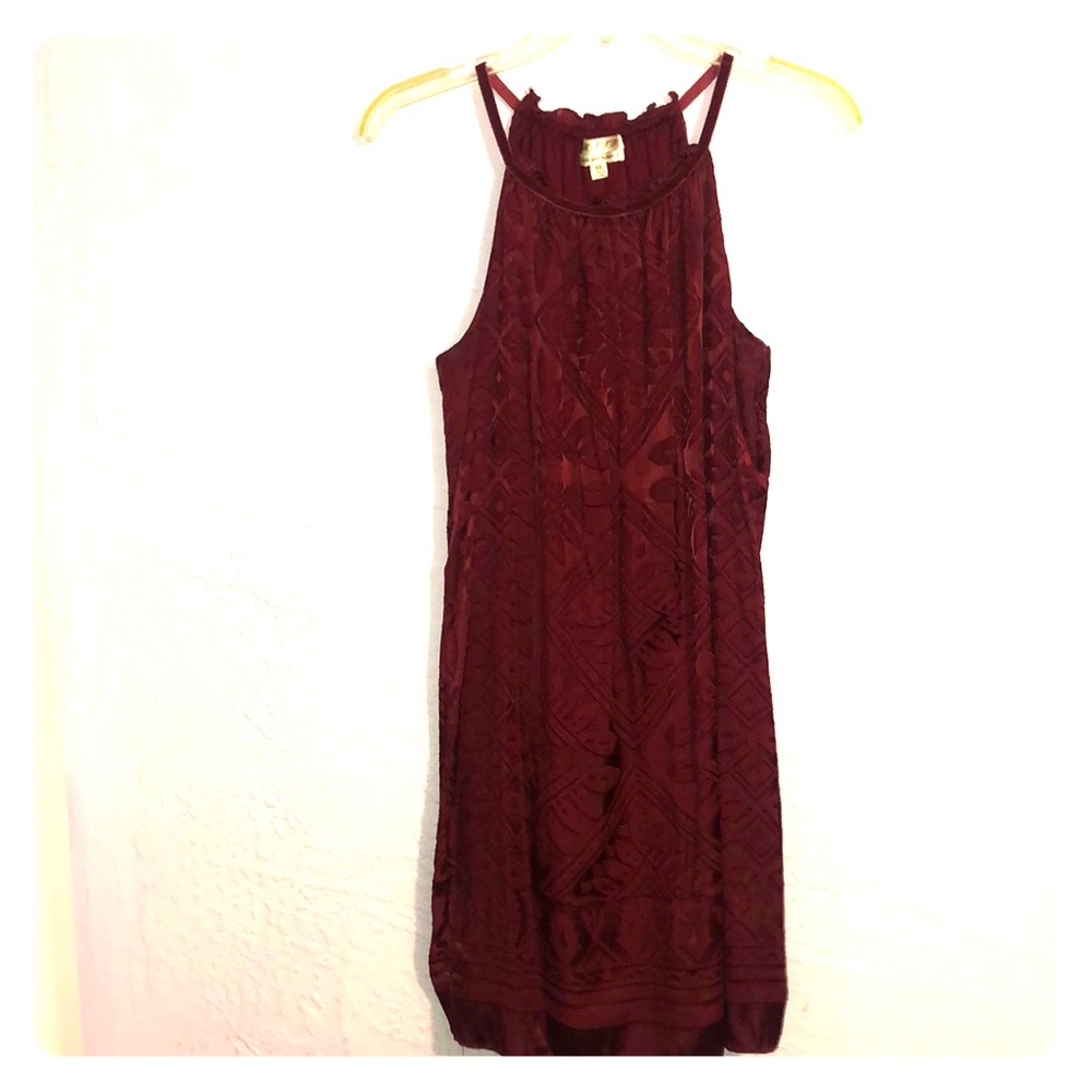 Burgundy dress